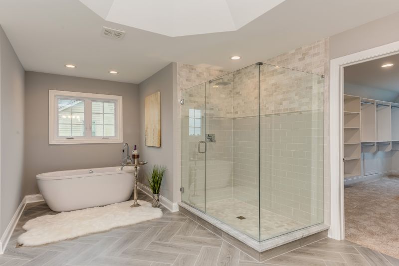 Contemporary Bathroom with Glass Shower